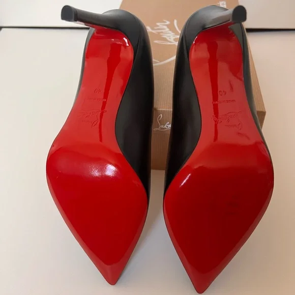 Christian Louboutin Pigalle 100 Napa Shiny Leather Stiletto Pumps NWT, size 40 - Picture 6 of 8